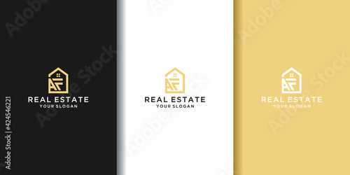 Letter af home logo for real estate