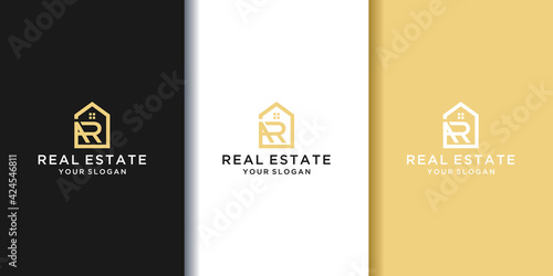 Letter ar home logo for real estate