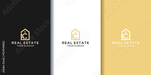 Letter ac home logo for real estate