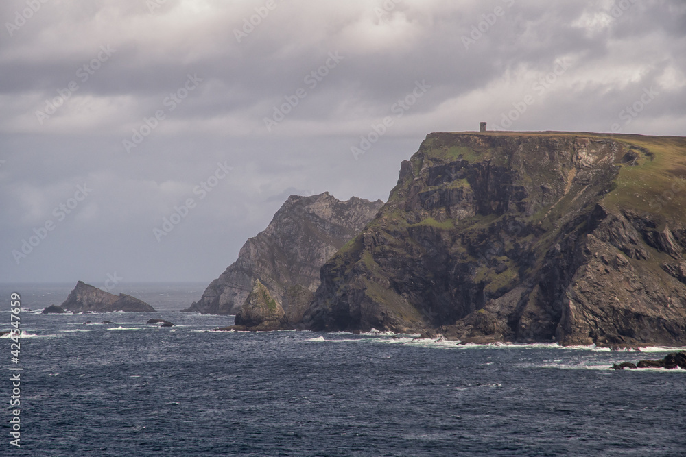 Cliffs on the Wild Atlantic Way on the coast of Ireland Cliffs on the Wild Atlantic Way on the coast of Ireland