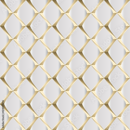 nahtlose Tapete, Hintergrund - goldene luxus Quadrate, Rhombus