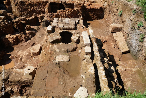 Roman period ruins unearthed in the foundation excavation in the Historical Kaleiçi in the Tourism Center Antalya