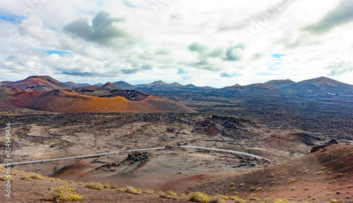 Volcanos of Lanzarote  Canary Islands  Spain