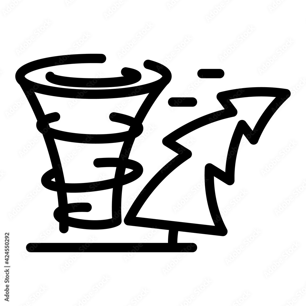 Hurricane forest icon. Outline hurricane forest vector icon for web design isolated on white background Hurricane forest icon. Outline hurricane forest vector icon for web design isolated on white background