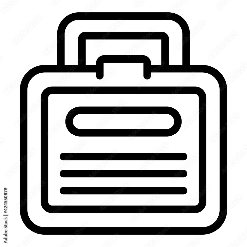 School food box icon. Outline school food box vector icon for web design isolated on white background School food box icon. Outline school food box vector icon for web design isolated on white background