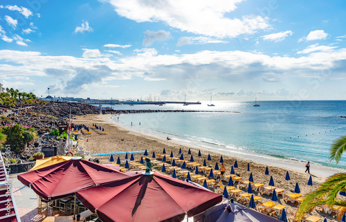 Beach at Playa Blanca, Lanzarote, Canary Islands, Spain photo