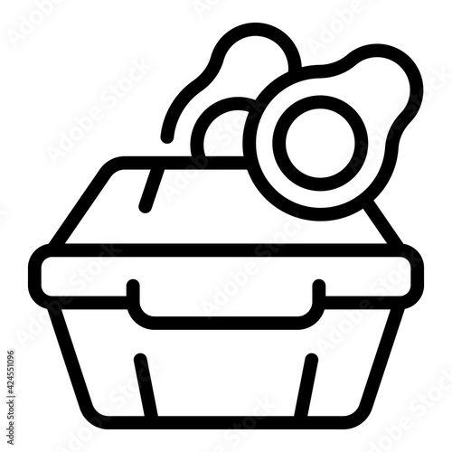 Avocado lunch box icon. Outline avocado lunch box vector icon for web design isolated on white background