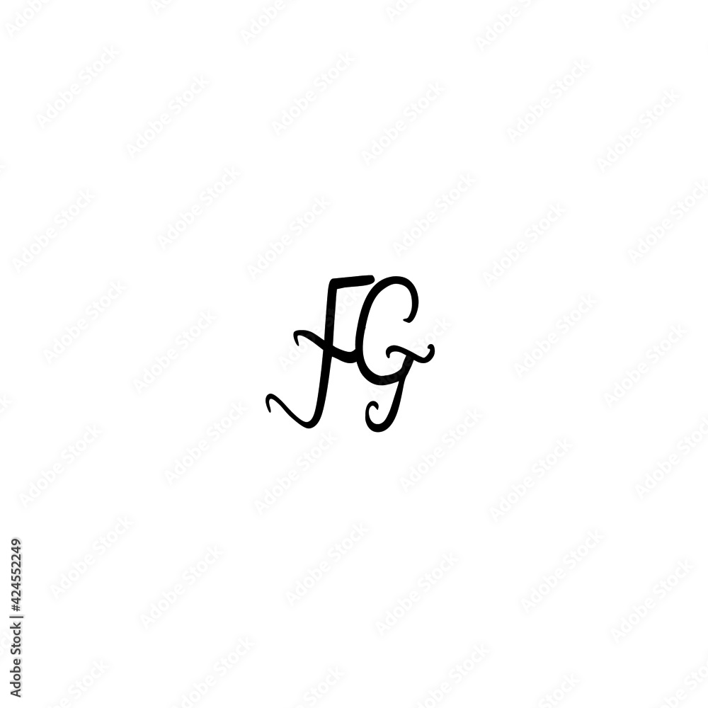 FG initial handwriting logo for identity FG initial handwriting logo for identity