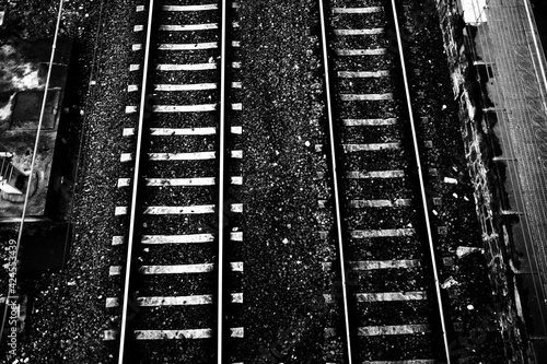 Train tracks at Barakaldo Bilbao station.