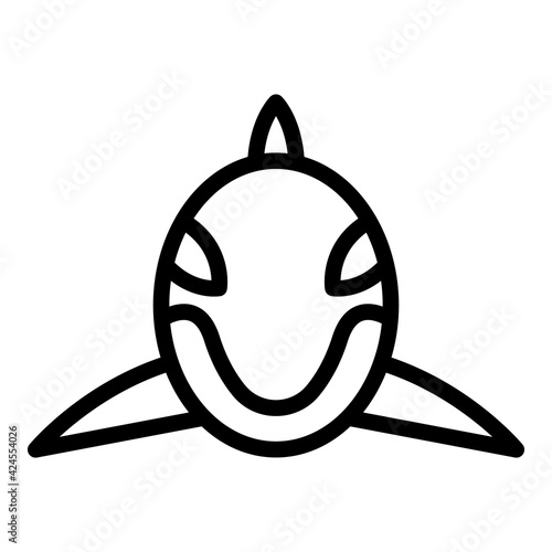 Grampus orca icon. Outline Grampus orca vector icon for web design isolated on white background