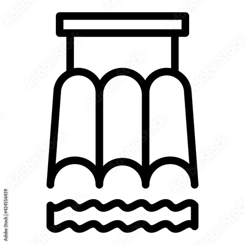 Summer water park icon. Outline Summer water park vector icon for web design isolated on white background