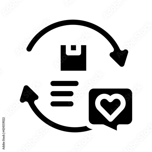 company and client circular relationship glyph icon vector. company and client circular relationship sign. isolated symbol illustration