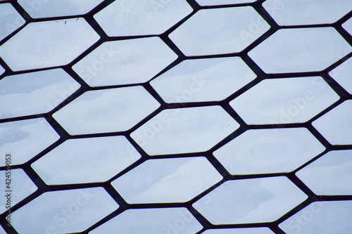 Hexagonos textura metalica reflejante de luz  photo