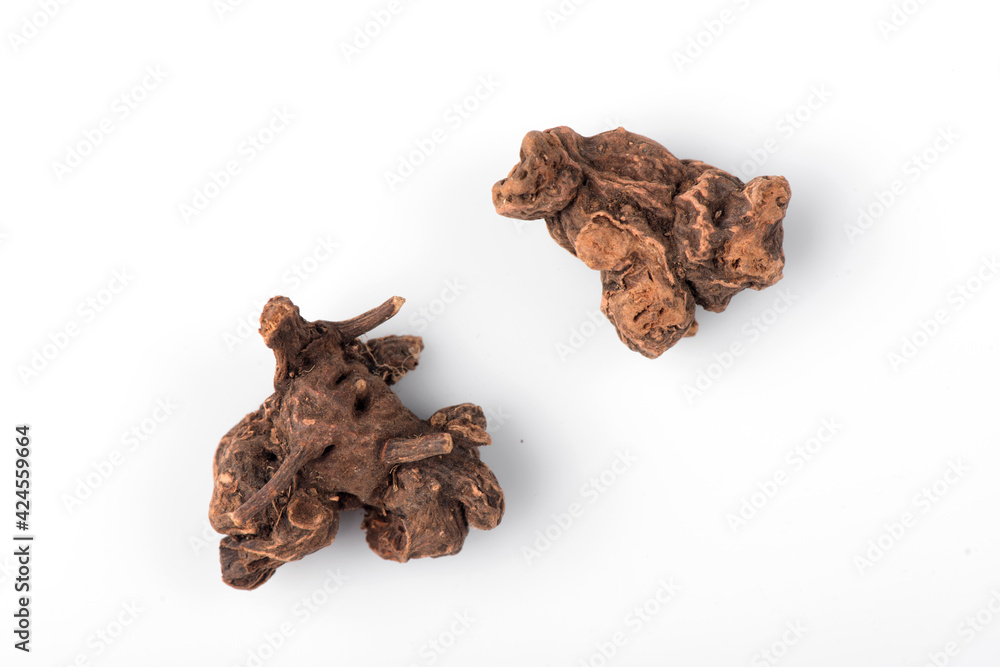 Top view of the roots of galangal. Background from galangal roots. Galangal root is used in cooking, alternative medicine. Top view of the roots of galangal. Background from galangal roots. Galangal root is used in cooking, alternative medicine.