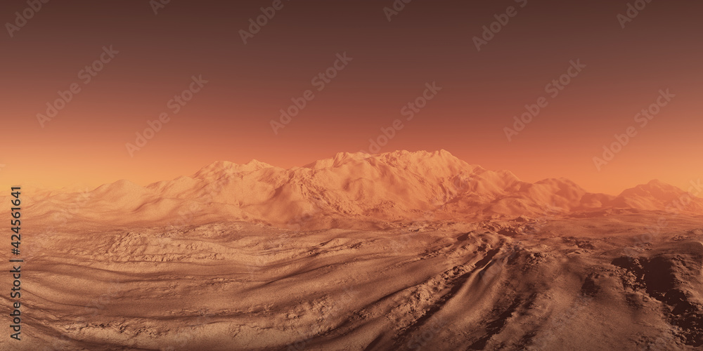 Naklejka premium Mars Environment Landscape