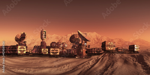 Fototapeta Human settlement on Mars