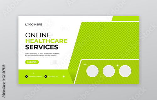 Medical YouTube thumbnail template and web banner design