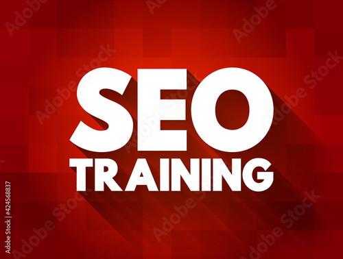 Seo Training text quote, concept background