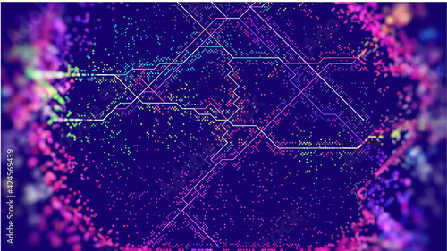 Abstract cyberpunk vector background. Circuit future tech. IOT