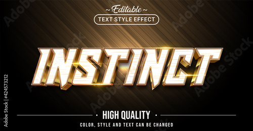Editable text style effect - Instinct text style theme. photo