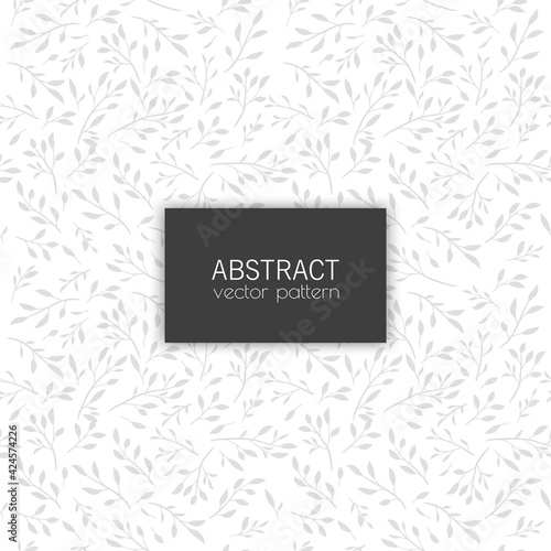 Cute floral seamless pattern with leaves