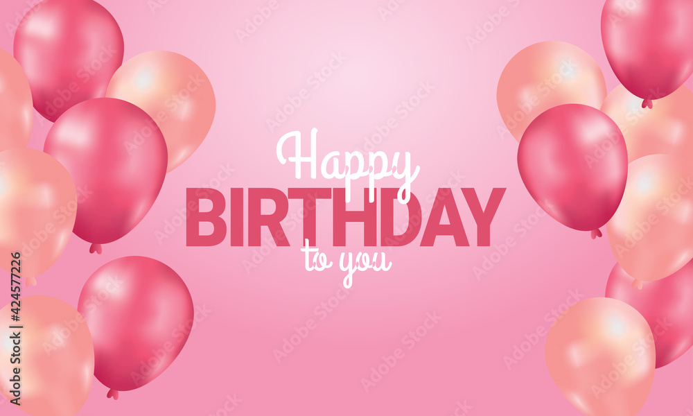 Pink balloons, concept design. Celebration Vector illustration. Pink balloons, concept design. Celebration Vector illustration.
