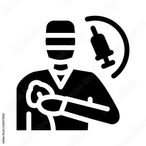 anesthesiologist medical worker glyph icon vector. anesthesiologist medical worker sign. isolated symbol illustration