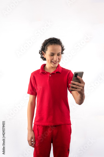 child with phone