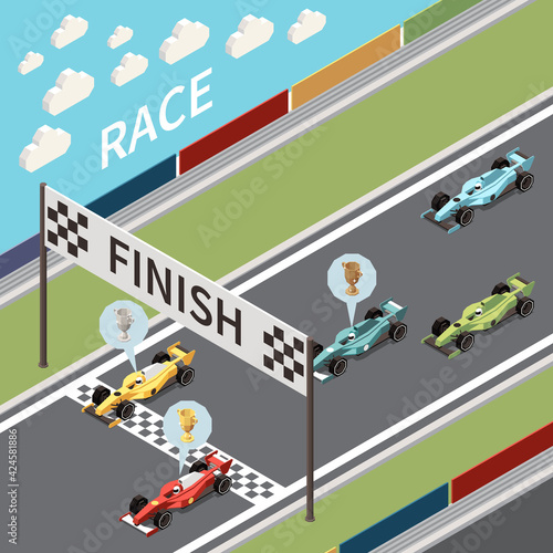 Fotografija Race Finish Line Composition