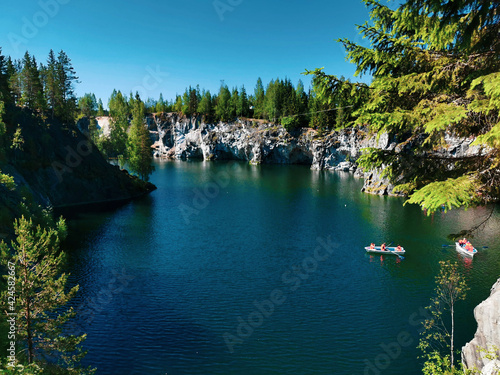 lake and mountains