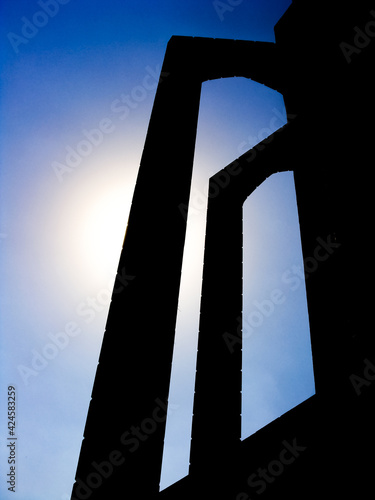 Silhouette view of Mausoleum of Baba Taher designed by Hooshang Seyhoun 