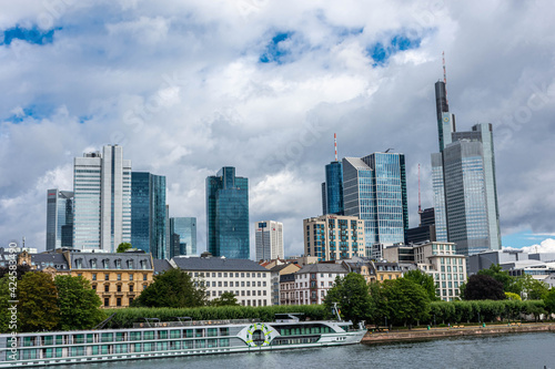 FRANKFURT  GERMANY  25 JULY  2020  skyscraper in the business district