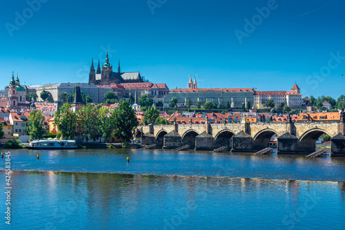 PRAGUE  CZECH REPUBLIC  31 JULY 2020  Beautiful cityscape over the Vltava River