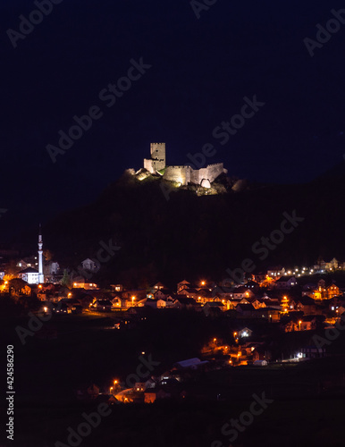 view of the old fortress during the night