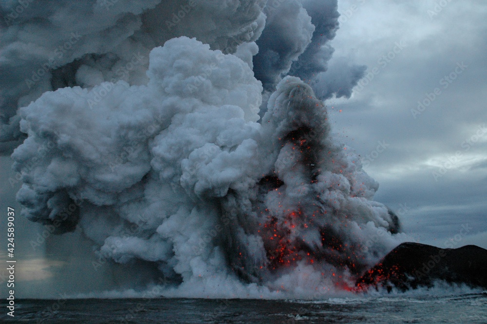 Coulées de lave du volcan Kilauea à Hawaii