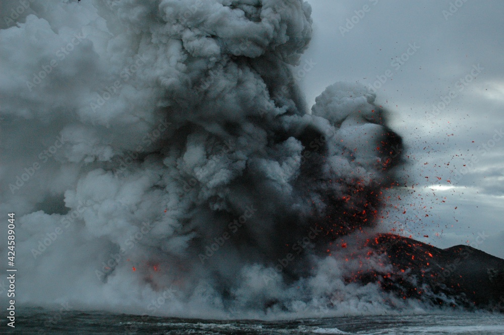 Coulées de lave du volcan Kilauea à Hawaii