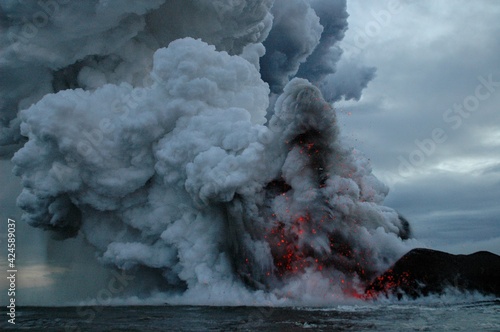 Obraz na płótnie Coulées de lave du volcan Kilauea à Hawaii w salonie
