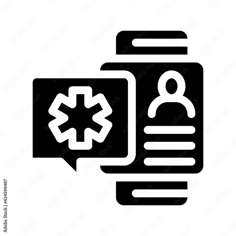 smart watch health diagnostic glyph icon vector. smart watch health diagnostic sign. isolated symbol illustration smart watch health diagnostic glyph icon vector. smart watch health diagnostic sign. isolated symbol illustration
