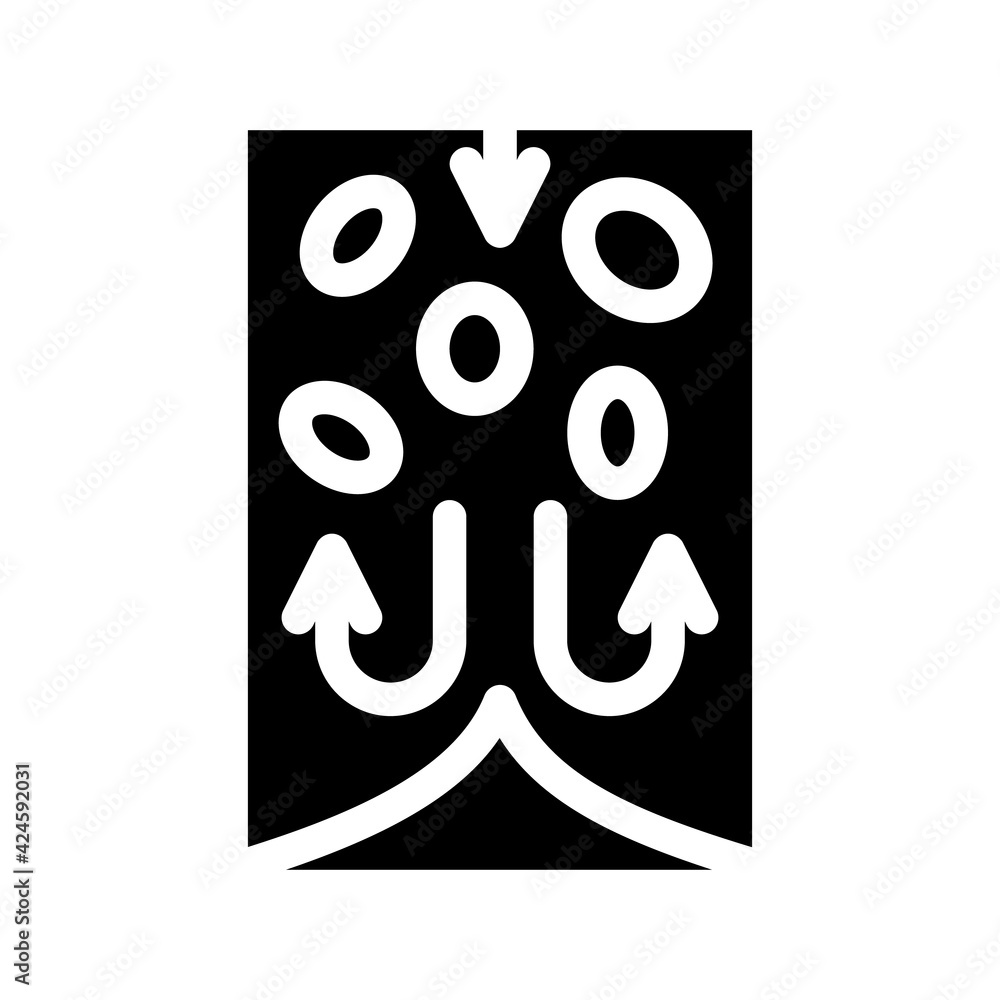 Obraz premium blockage of blood vessel glyph icon vector. blockage of blood vessel sign. isolated symbol illustration