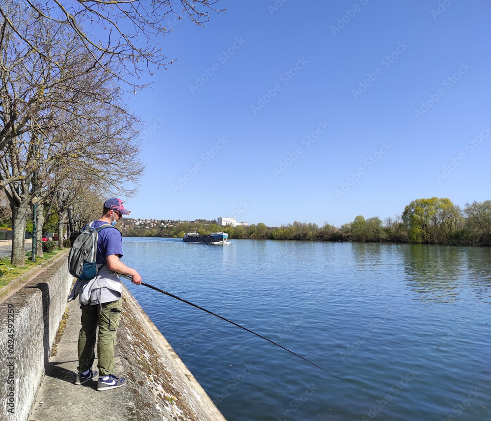 Fisherman on a sunny day