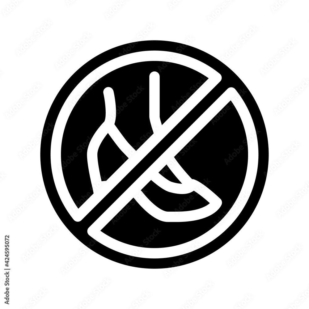 prohibition wearing shoes with heels glyph icon vector. prohibition wearing shoes with heels sign. isolated symbol illustration prohibition wearing shoes with heels glyph icon vector. prohibition wearing shoes with heels sign. isolated symbol illustration
