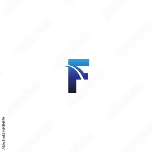 Letter F logo design business template icon