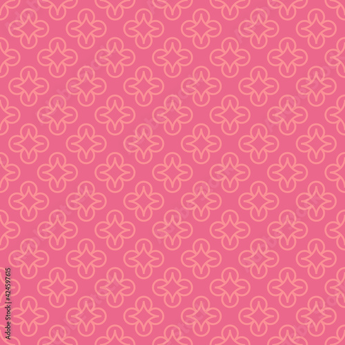 Pink flower seamless pattern, light red floral background