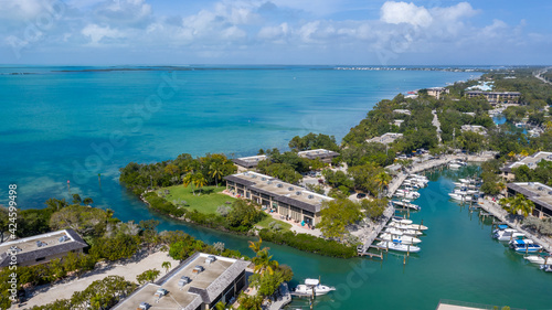 Aerial Buttonwood Bay Key Largo Florida Keys