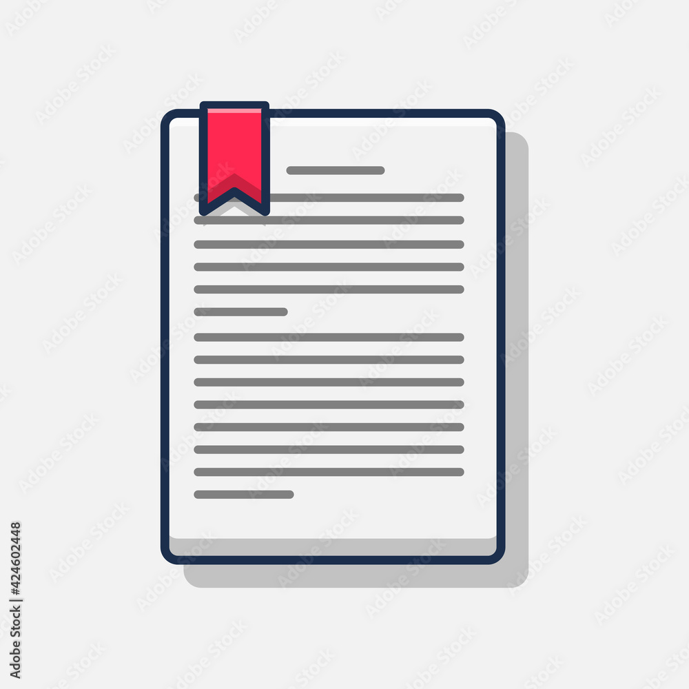 document, notebook, ebook icon vector illustration