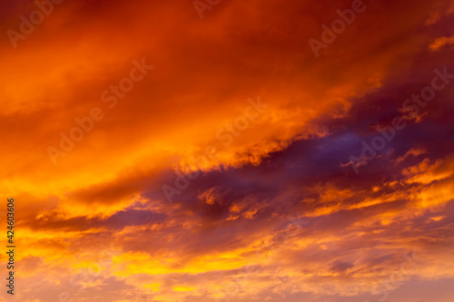 colorful sky during sunset or sunrise, weather © rsooll