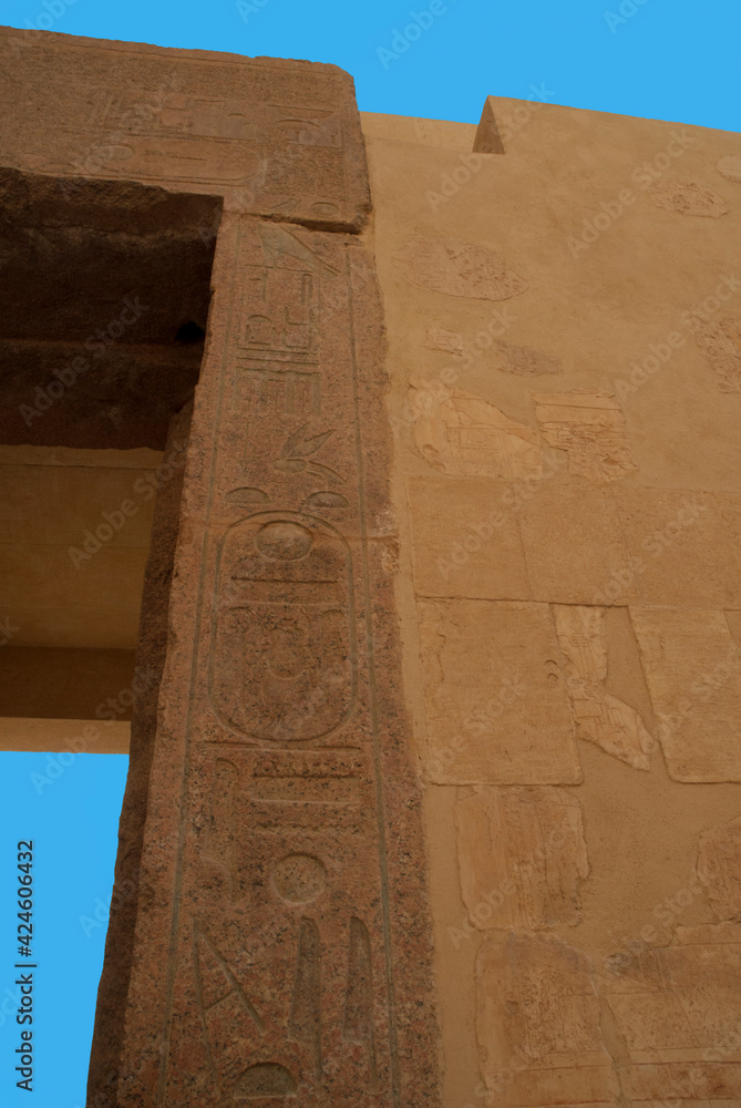 Mortuary Temple of female Pharaoh Hatshepsut, the Valley of the Nobles at Luxor in Egypt Mortuary Temple of female Pharaoh Hatshepsut, the Valley of the Nobles at Luxor in Egypt