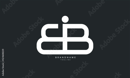Alphabet letters Initials Monogram logo BIB, BI, IB