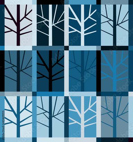 A Background Of Tree Silhouette, Abstract
