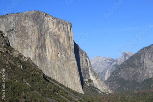 View of the valley and El Capitan in Yosemite National Park  California